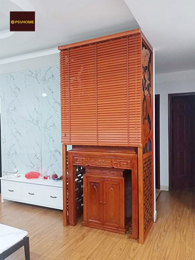 PSV Home thi công lắp đặt rèm bàn thờ đẹp nhất
