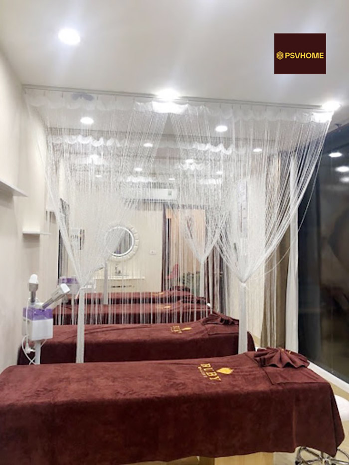 Rèm sợi kim tuyến cho quán Spa