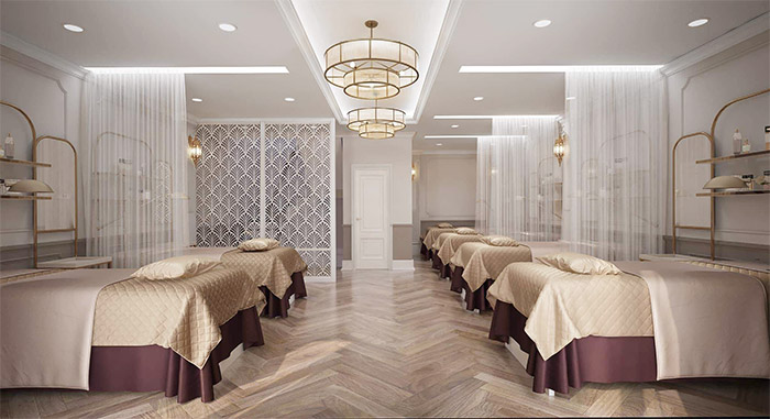 Rèm voam spa trắng