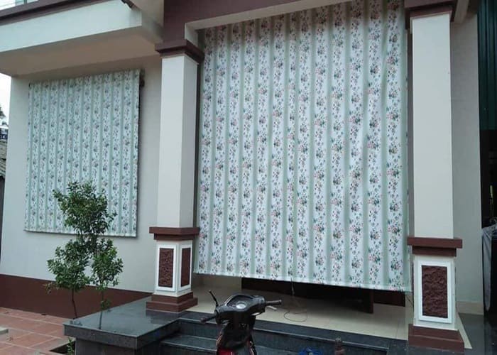 Rèm bạt tự động ngoài trời có nhiều mẫu mã