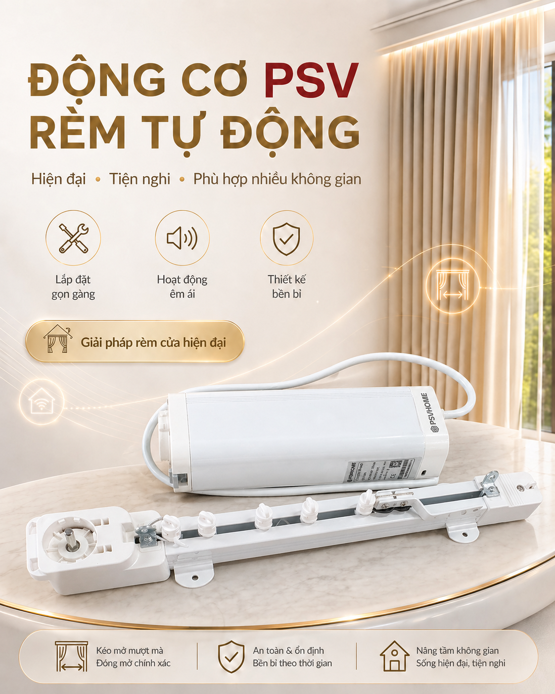 PSV Motor Rèm Vải