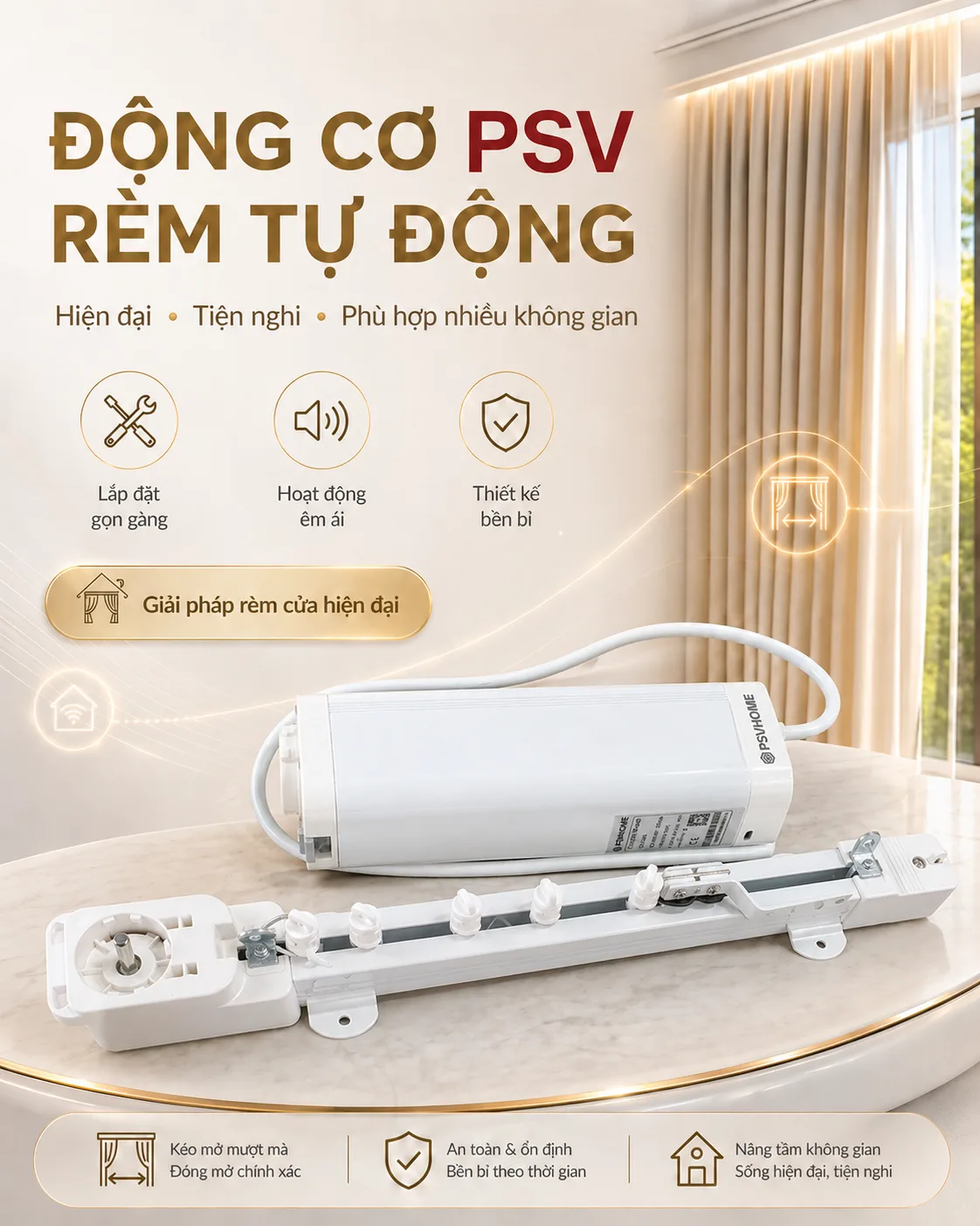 PSV Motor Rèm Vải